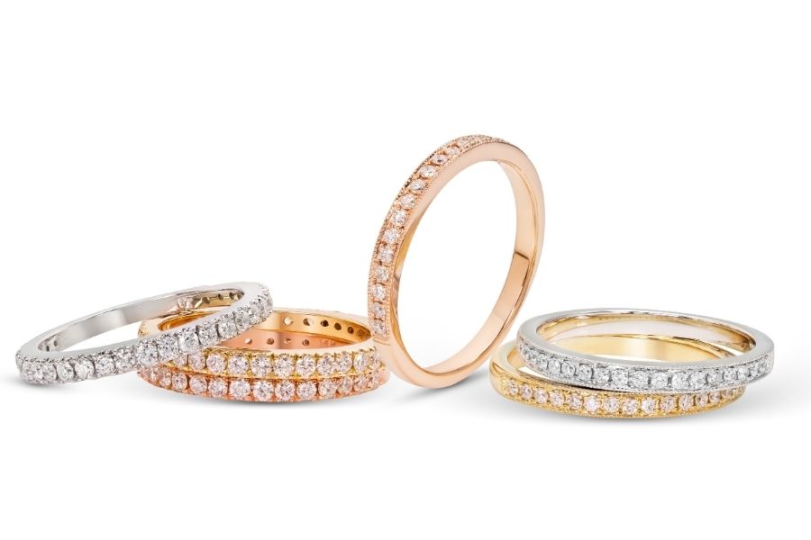 June Platinum And Rose Gold Band for Her Online Jewellery Shopping India |  Platinum 950 | Candere by Kalyan Jewellers